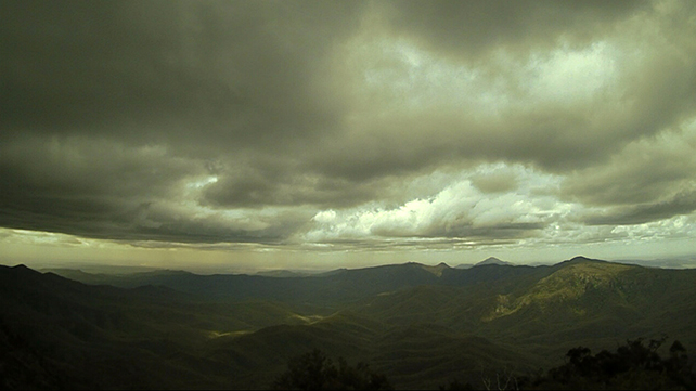 time lapse still of storm at Mt Kaputar