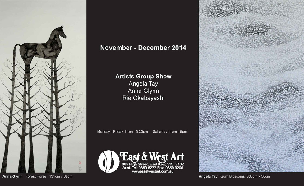 Australian artist Anna Glynn Exhibition at East and West Art Melbourne 2014