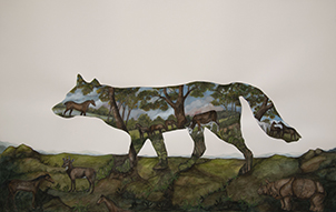 Anna Glynn, 2019 Finalist Ravenswood Australian Women's Art Prize<br>
	'George Stubbs’ 1773, Inflatable Dingo'© Anna Glynn 2021 www.annaglynn.com 
